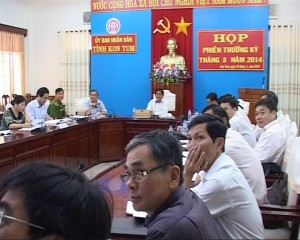 UBND tỉnh Kon Tum họp trực tuyến phiên họp thường kỳ tháng 8/2014