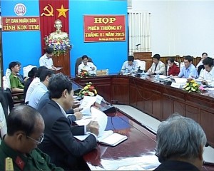 UBND tỉnh Kon Tum họp phiên thường kyd tháng 1/2015