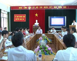 Ngành Ngân hàng tỉnh Kon Tum làm việc với UBND huyện Đak Hà