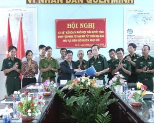 Hội nghị ký kết chương trình phối hợp giữa BĐBP Kon Tum và huyện Ngọc Hồi