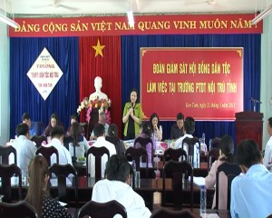 Đoàn kiểm tra làm việc tại Trường PTDTNT tỉnh Kon Tum