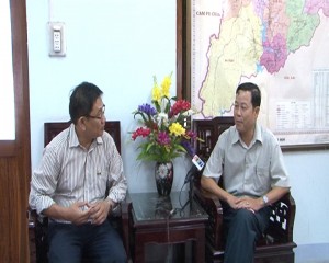 Ông Vũ Văn Đam trả lời phỏng vấn của PV