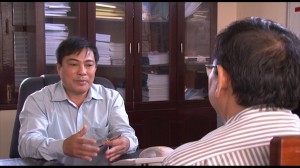 Ông Nguyễn Văn Huy trả lời phỏng vấn của PV